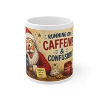 Image 1 of Cross-Eyed Santa "Caffeine Dealer" Mug, 11 oz
