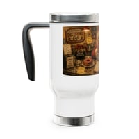 Image 2 of Cross-Eyed Santa Travel Mug – 14oz Stainless Steel Tumbler with Handle