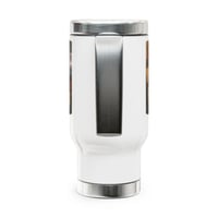 Image 3 of Cross-Eyed Santa Travel Mug – 14oz Stainless Steel Tumbler with Handle