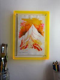 Image 1 of Discounted: Framed A4 ink original yellow frame 1