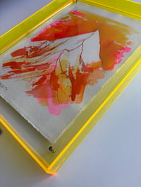 Image 3 of Framed A4 ink original yellow frame 2
