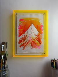 Image 1 of Framed A4 ink original yellow frame 2