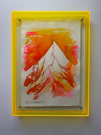 Image 2 of Framed A4 ink original yellow frame 2
