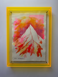 Image 2 of Framed A4 ink original yellow frame 3