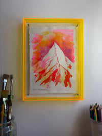 Image 1 of Framed A4 ink original yellow frame 3