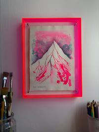 Image 1 of Framed A4 ink original pink frame 2