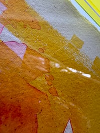 Image 5 of Discounted: Framed A4 ink original yellow frame 1