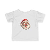 Image 1 of Infant Tee — Cross-Eyed Santa Face Baby Shirt