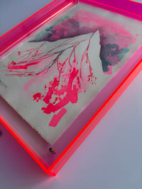 Image 4 of Framed A4 ink original pink frame 2