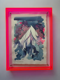 Image 3 of Framed A4 ink original pink frame 3