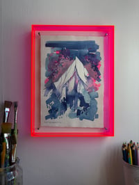 Image 1 of Framed A4 ink original pink frame 3