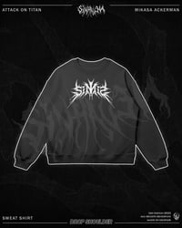 Image 2 of Mikasa Ackerman Oversized Sweat Shirt - Black