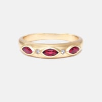 Image 1 of Victorian Ruby Marquise Band Ring