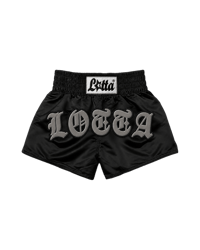 Image 1 of Lotta Muay Thai shorts " Black Chrome" (with pockets)