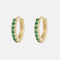 Image 1 of Emerald Huggie Earring