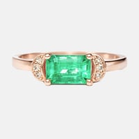 Image 1 of  Emerald Crescent Ring