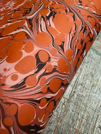 Image 4 of Hand Marbled paper - Veins on Russet (x1)