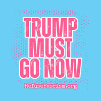 Trump Must Go NOW - Trans Colors Sticker