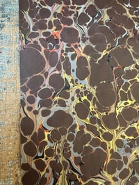 Image 3 of Hand Marbled paper - Veins on Brown x 1