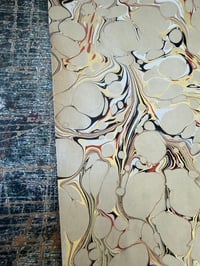Image 4 of Hand Marbled paper - Veins on Fawn x 1