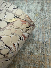 Image 1 of Hand Marbled paper - Veins on Fawn x 1