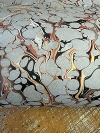 Image 1 of Hand Marbled paper - Veins on Dove Grey Speckle x 1