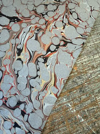 Image 4 of Hand Marbled paper - Veins on Dove Grey Speckle x 1