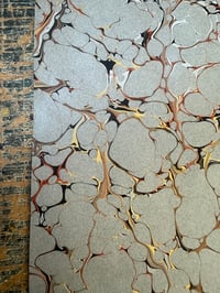 Image 5 of Hand Marbled paper - Veins on Dove Grey Speckle x 1