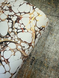 Image 2 of Hand Marbled paper - Veins on White x 1 