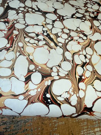 Image 1 of Hand Marbled paper - Veins on White x 1 