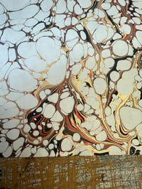 Image 4 of Hand Marbled paper - Veins on White x 1 