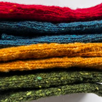 Image 2 of Cashmere and Pure wool hand knitted wrist warmer