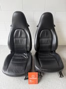 Image of 2x Genuine Porsche 911 996 Carrera Black Leather Comfort Seats.