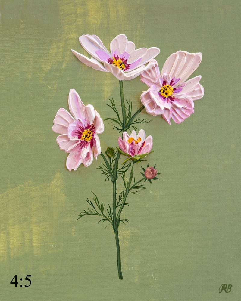 Image of Cosmos Bipinnatus Apricotta Giclée Print