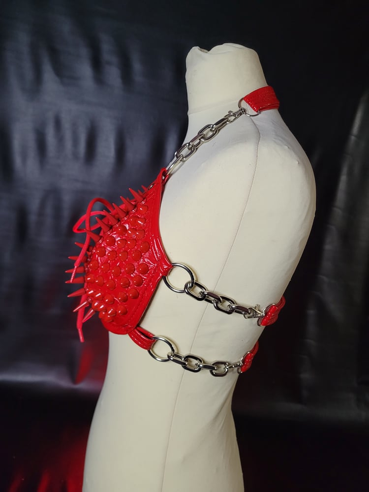 Image of RED CHAIN BRA