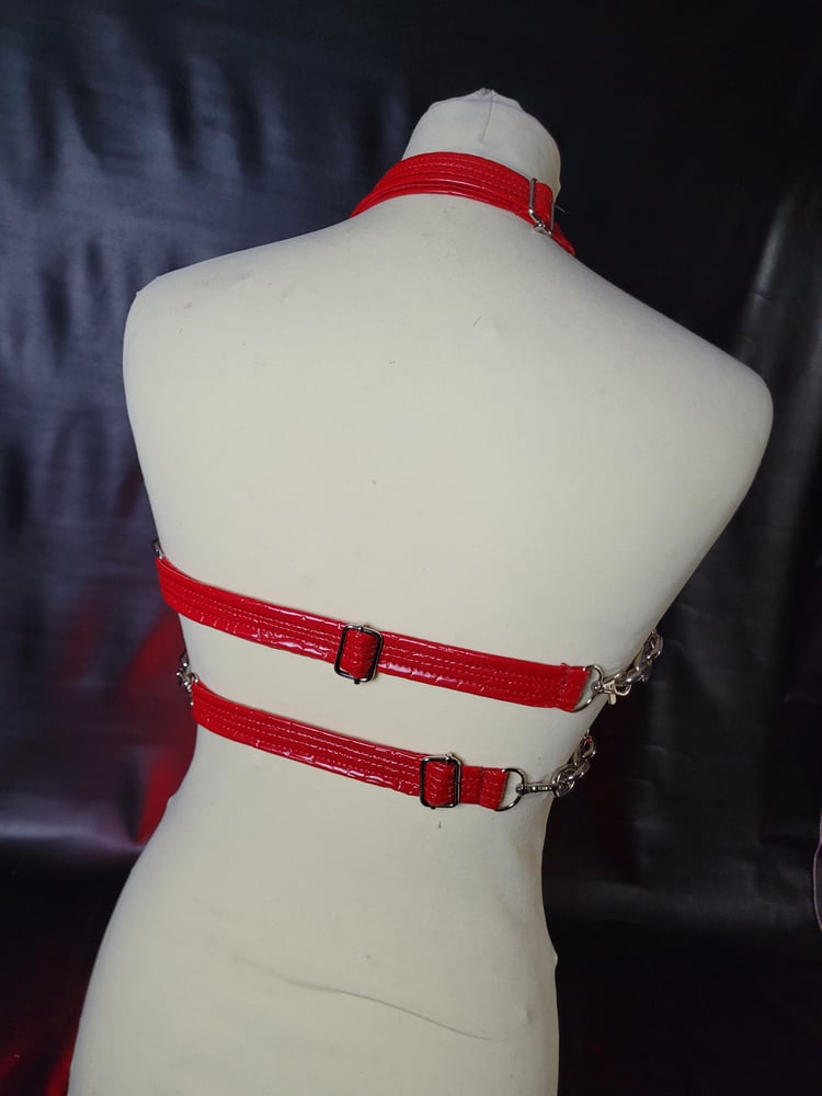 Image of RED CHAIN BRA