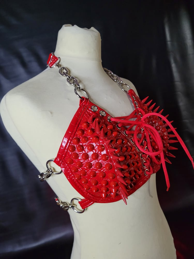 Image of RED CHAIN BRA