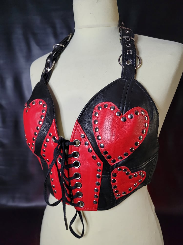Image of LOVE HEARTS BUSTIER RED