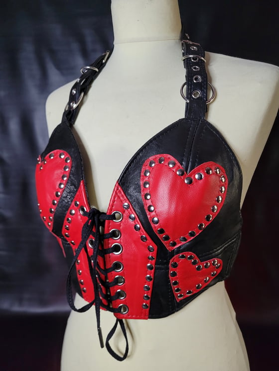 Image of LOVE HEARTS BUSTIER RED