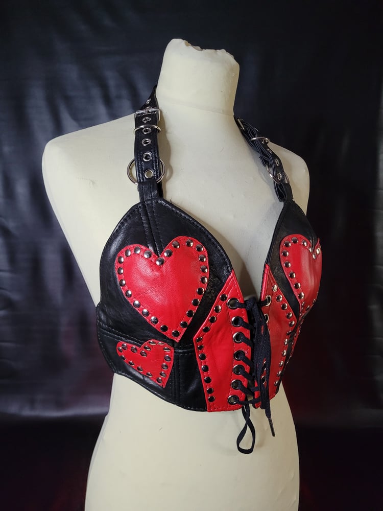 Image of LOVE HEARTS BUSTIER RED