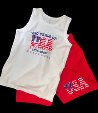 Image 4 of "MURPHY USA" Toddler Tank Set 4T— "250 Years of USA Freedom" Patriotic 1776–2026