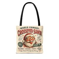 Image 2 of World Famous "Cross-Eyed Santa" Tote Bag 