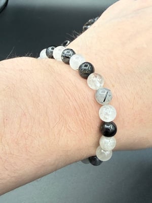 8mm Tourmaline in Quartz Bracelet
