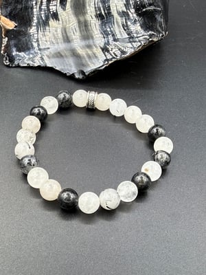 8mm Tourmaline in Quartz Bracelet