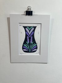 Image 5 of Mini vases 5x7”  linocut print