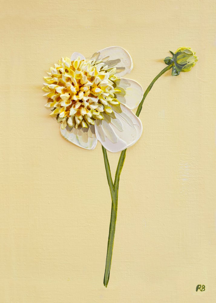 Image of Dahlia Platinum Blonde Giclée Print