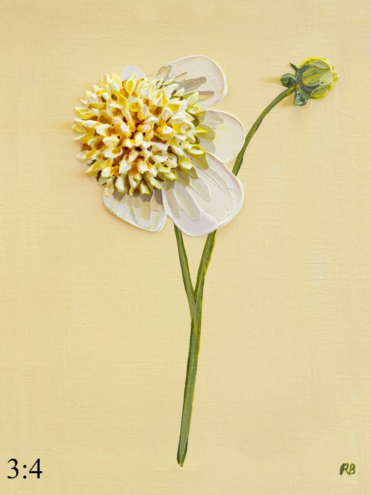Image of Dahlia Platinum Blonde Giclée Print