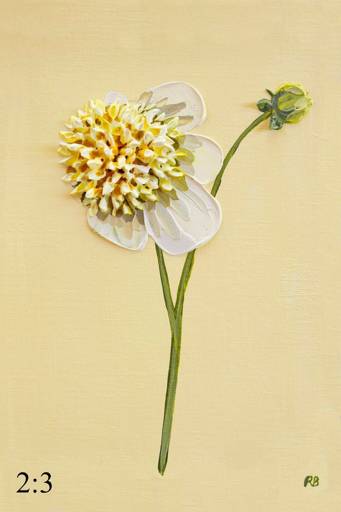 Image of Dahlia Platinum Blonde Giclée Print