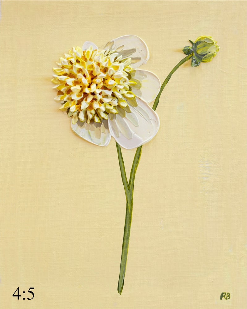 Image of Dahlia Platinum Blonde Giclée Print