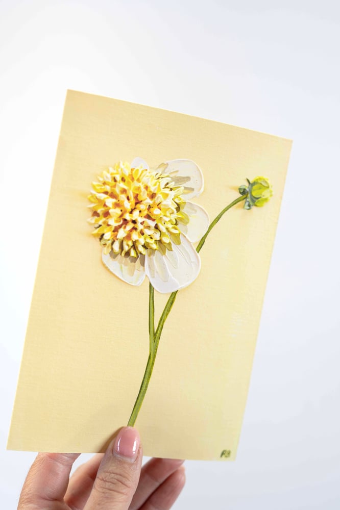 Image of Dahlia Platinum Blonde Giclée Print